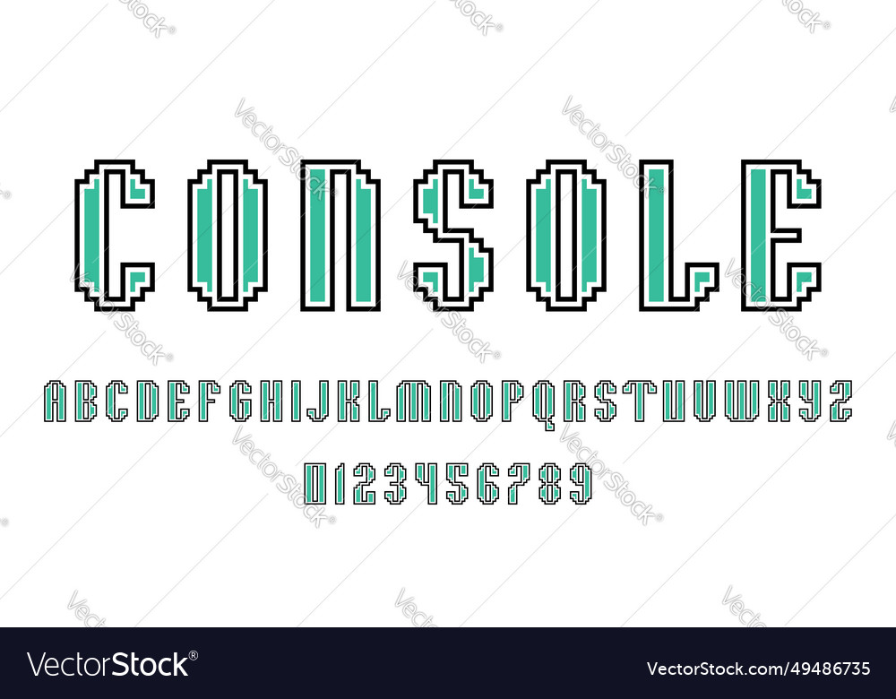 Set of alphabets font letters and numbers Vector Image Set of alphabets font letters and numbers