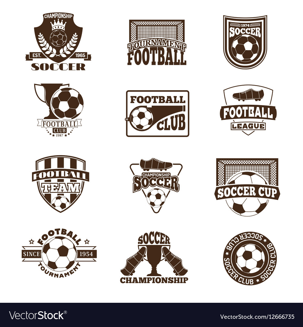 Soccer sign set