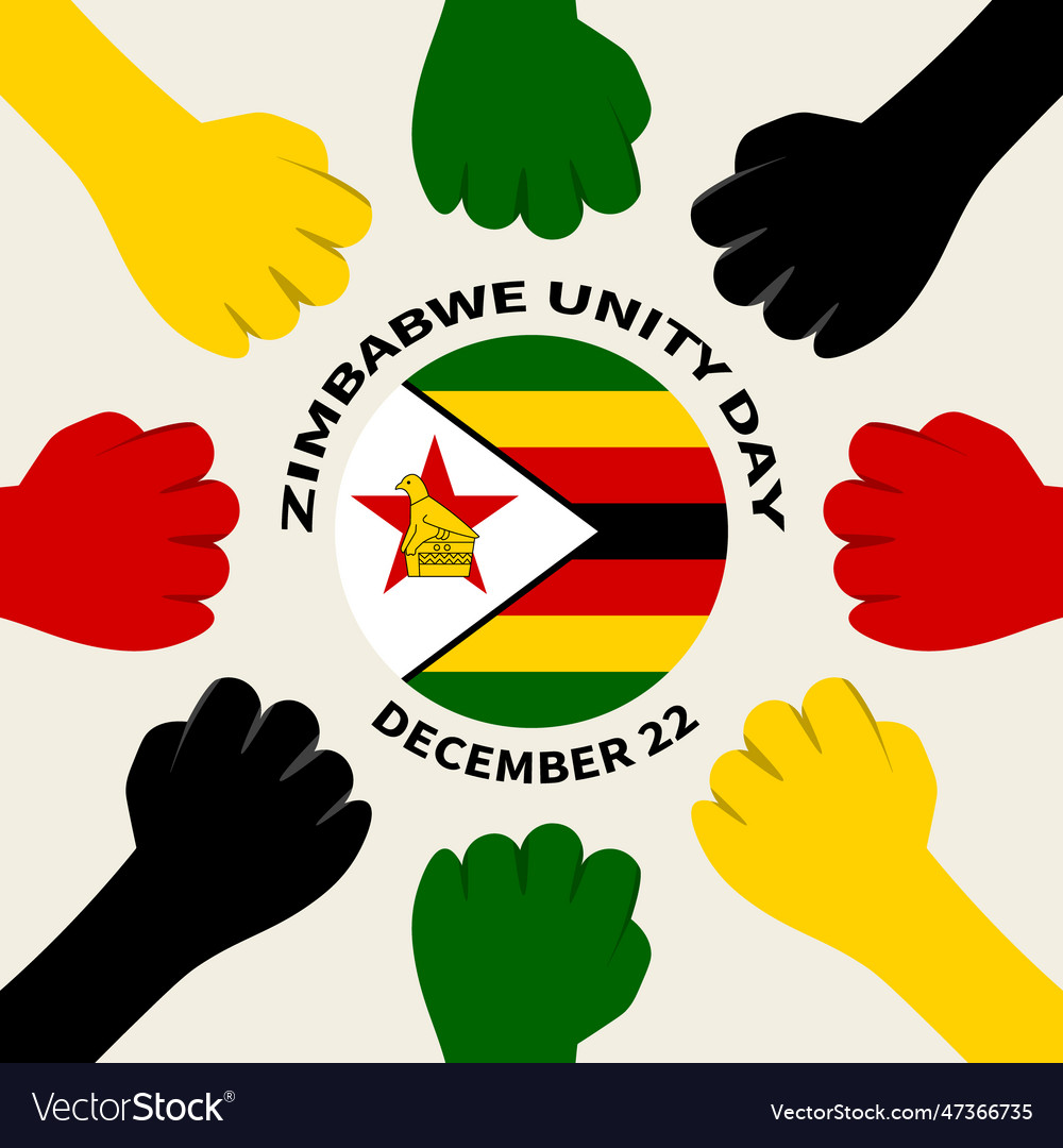 Zimbabwe unity day background Royalty Free Vector Image