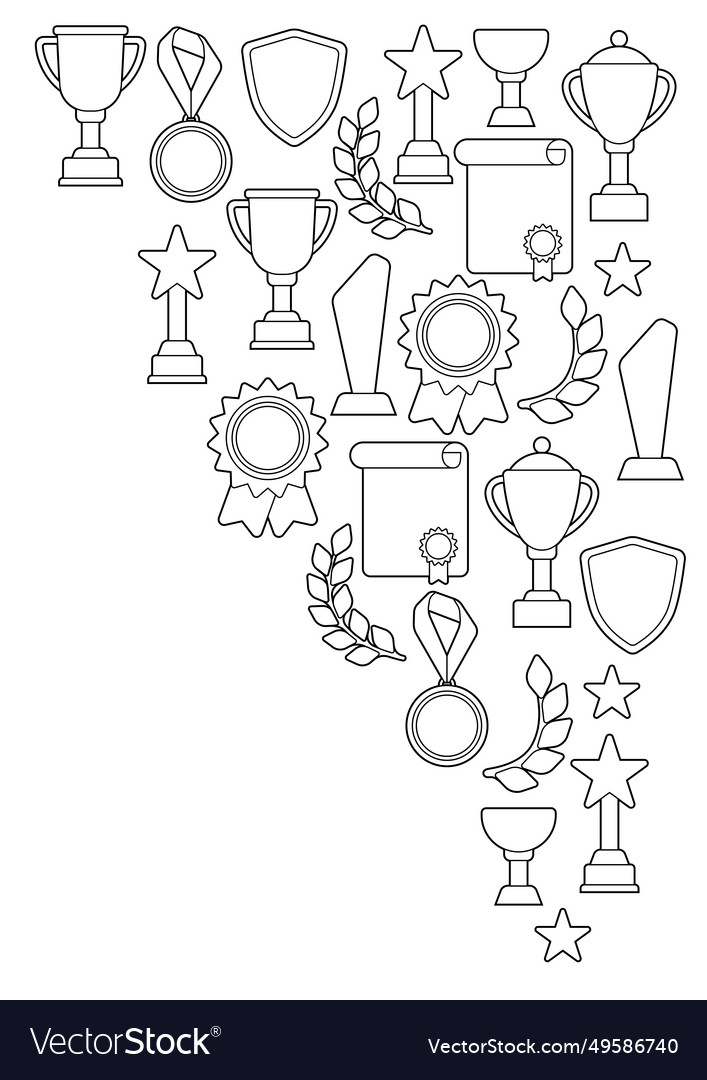 Awards and trophy background reward items