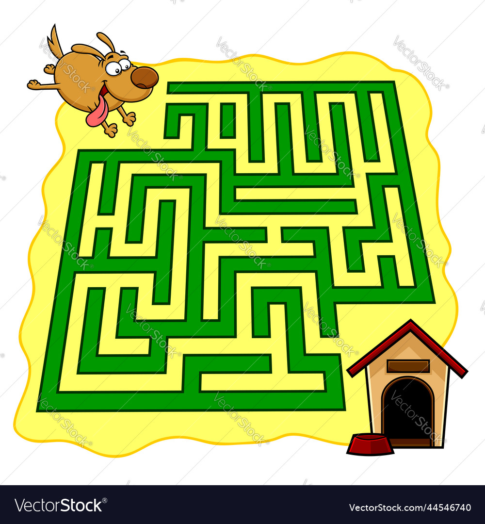 Cartoon maze game education for kids