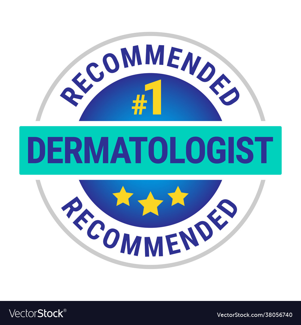 Dermatologist recommended icon template design Vector Image