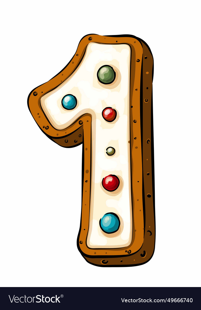 Figure in the form of number 1 shape Vector Image Figure in the form of number 1 shape