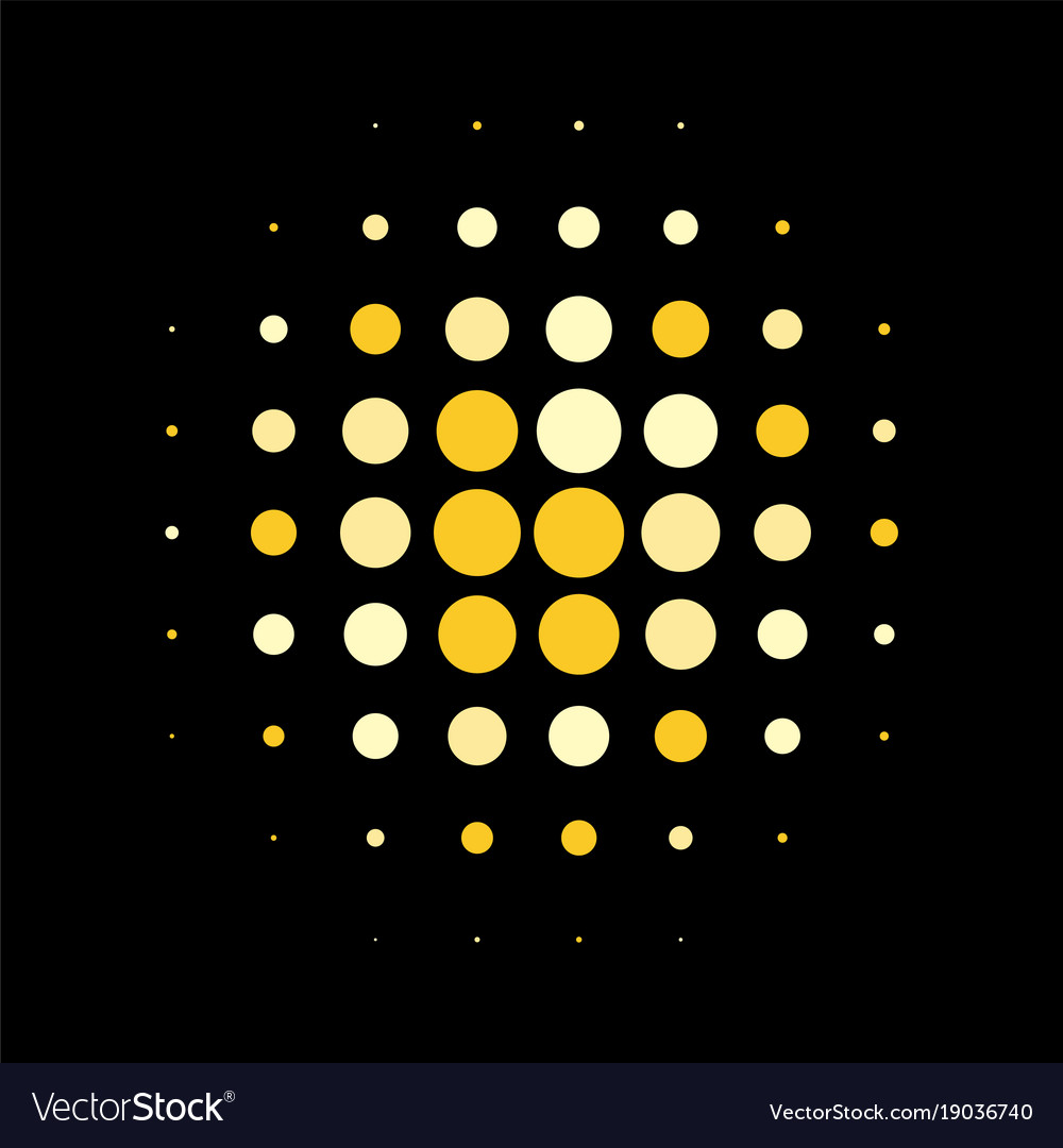 Golden round halftone pattern design
