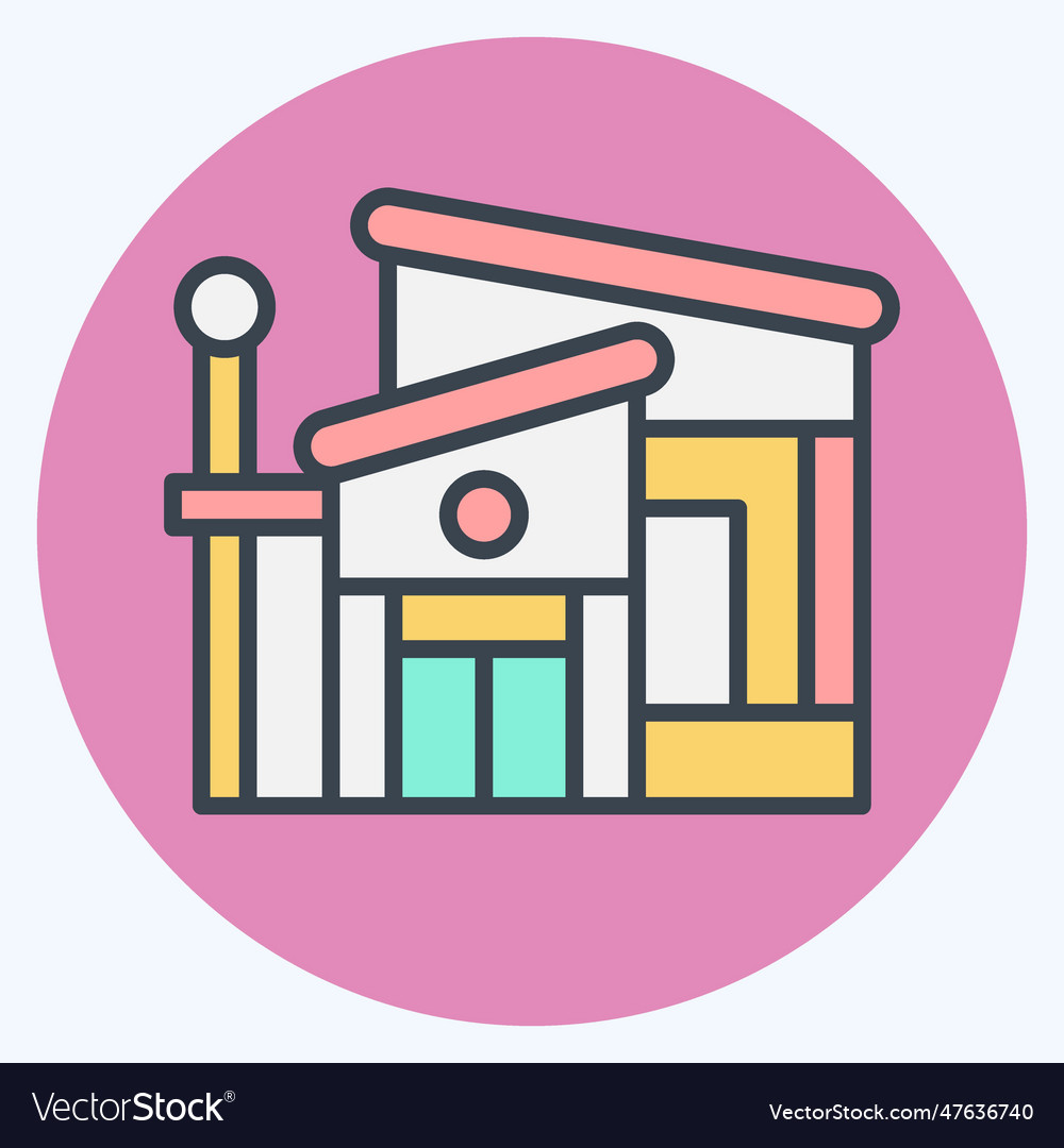 Icon bungalow related to accommodations symbol vector image Icon bungalow related to accommodations symbol