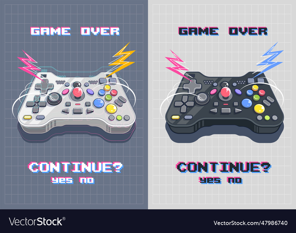 Joystick with many buttons gamepad art modern