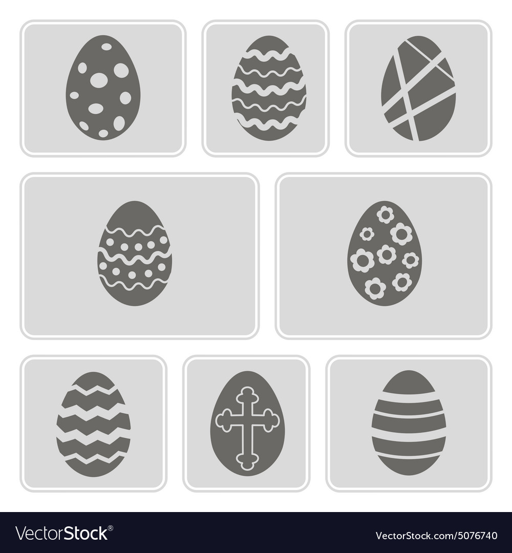 Monochrome icons with easter eggs