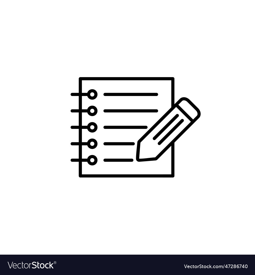 Note icon notepad vector image Note icon notepad