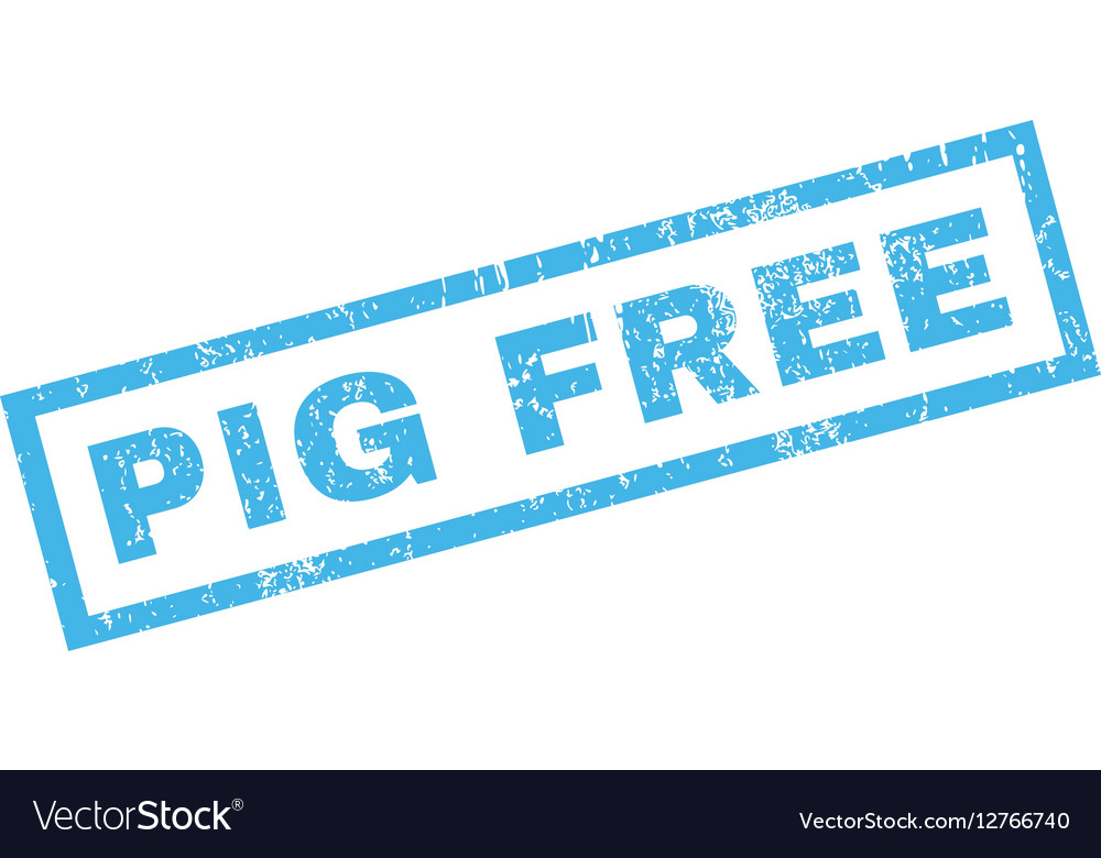 pig free rubber stamp royalty free vector image