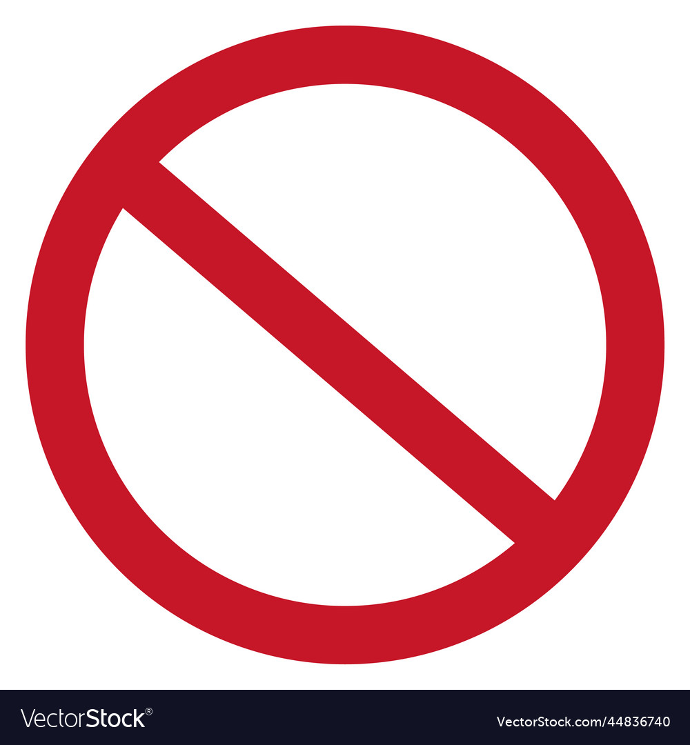 Blank Prohibited Sign