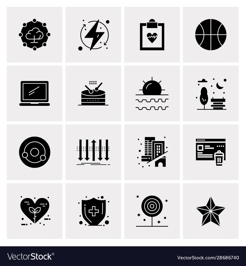 Set 16 Universal Icons Geschäft