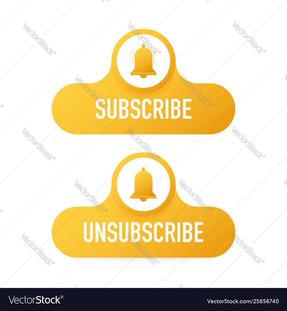 Subscribe button template with notification