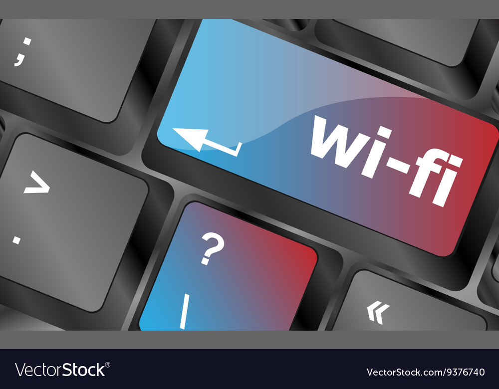 Wifi-Taste auf Computertastaturtasten