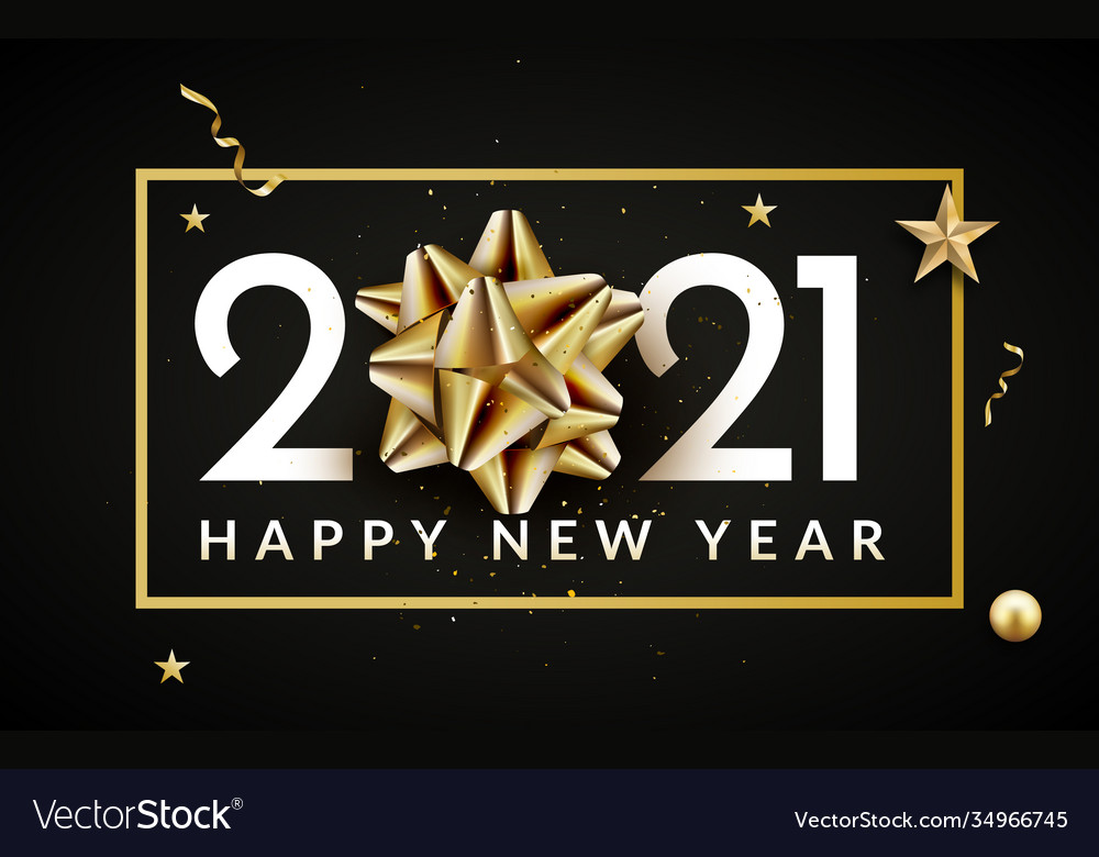 2021 new year happy background gold