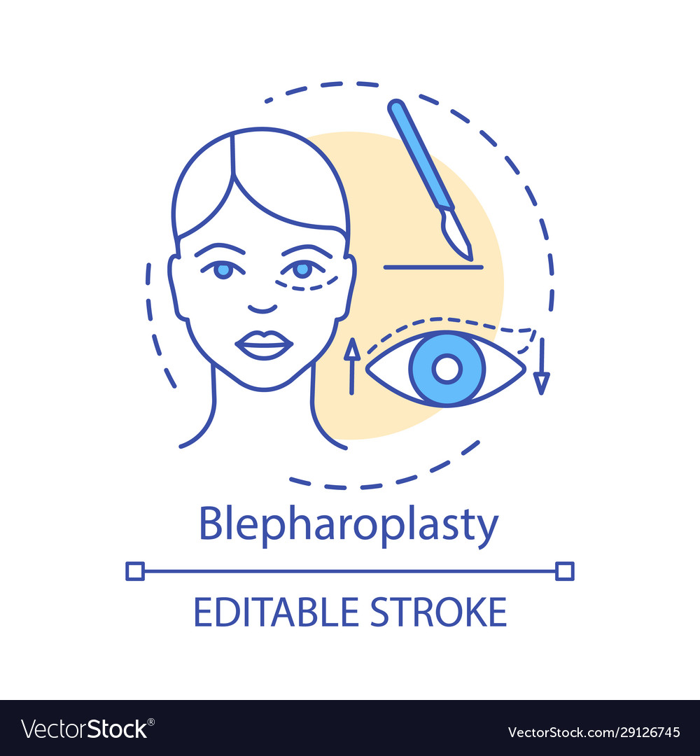 Blepharoplasty concept icon