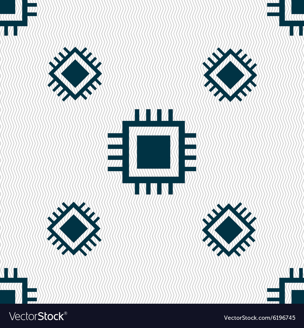 Central processing unit icon technology scheme