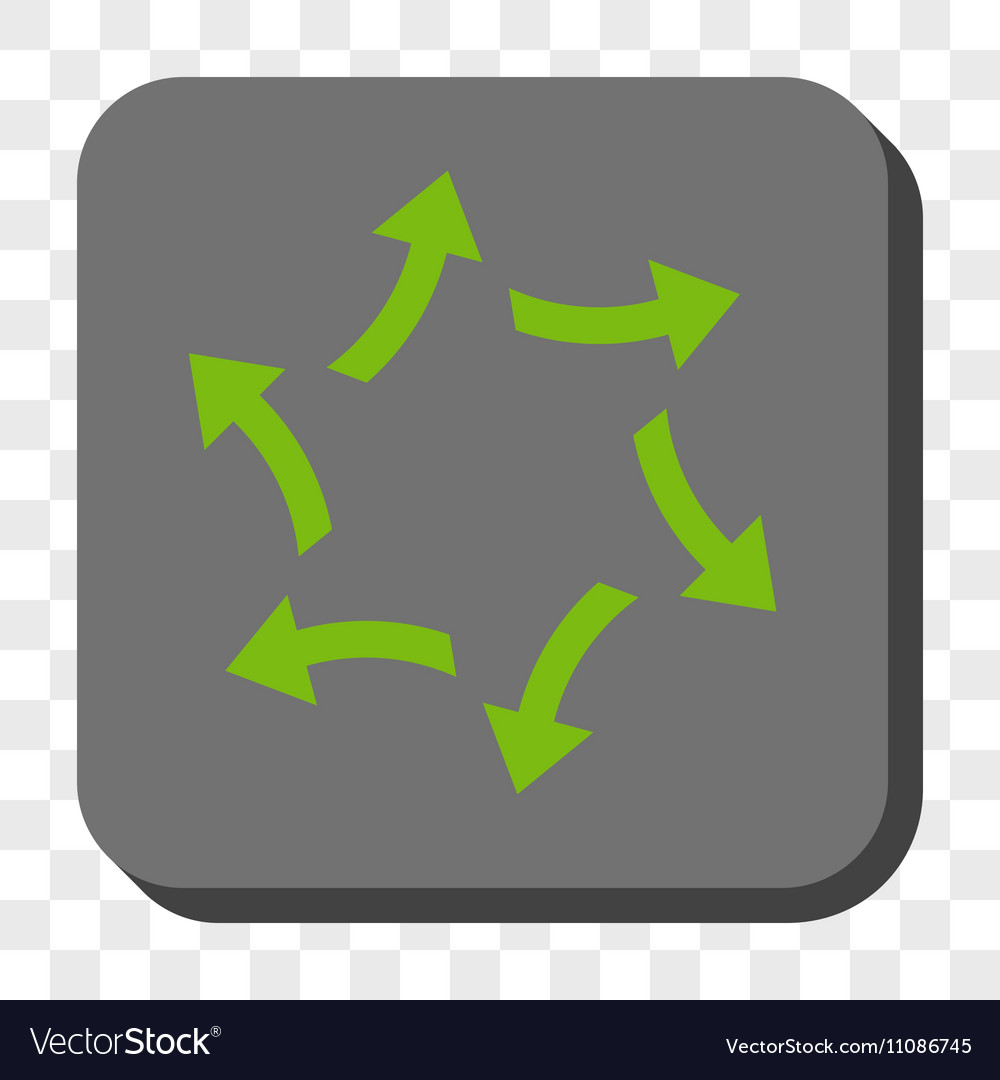 Centrifugal arrows rounded square button
