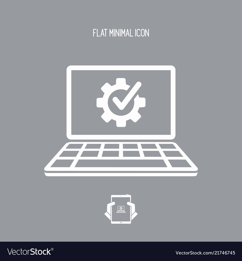 Computer setup flat icon