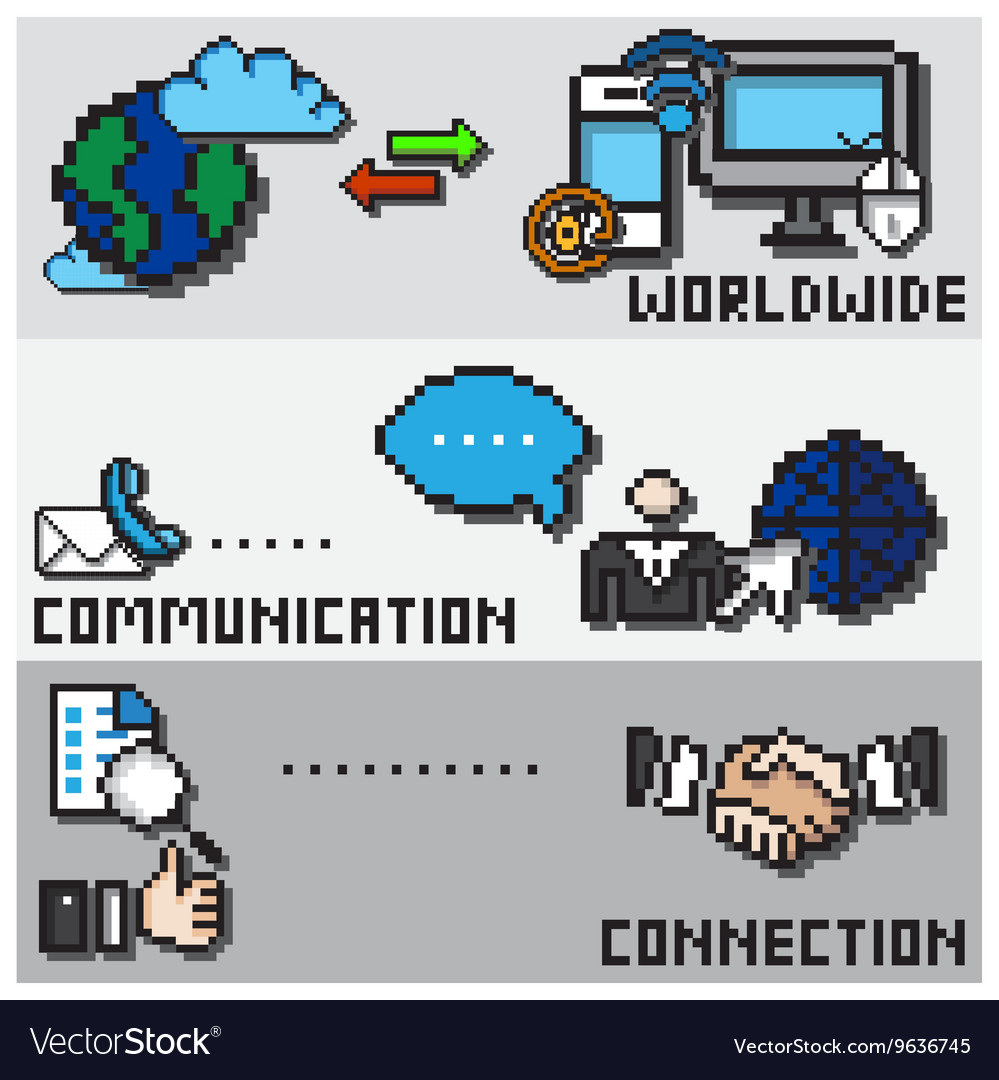 Digital pixel communication design concept