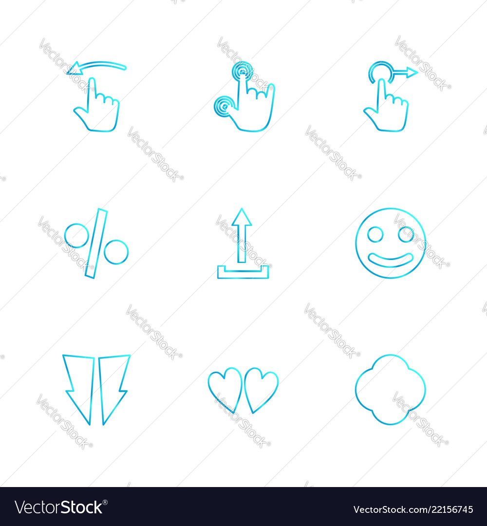 Emoji upload percentage hands pointer arrows