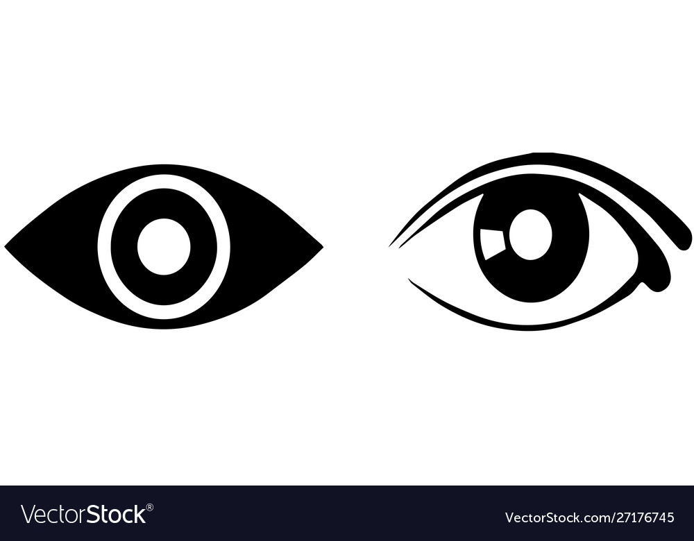 Eyes icon on white background