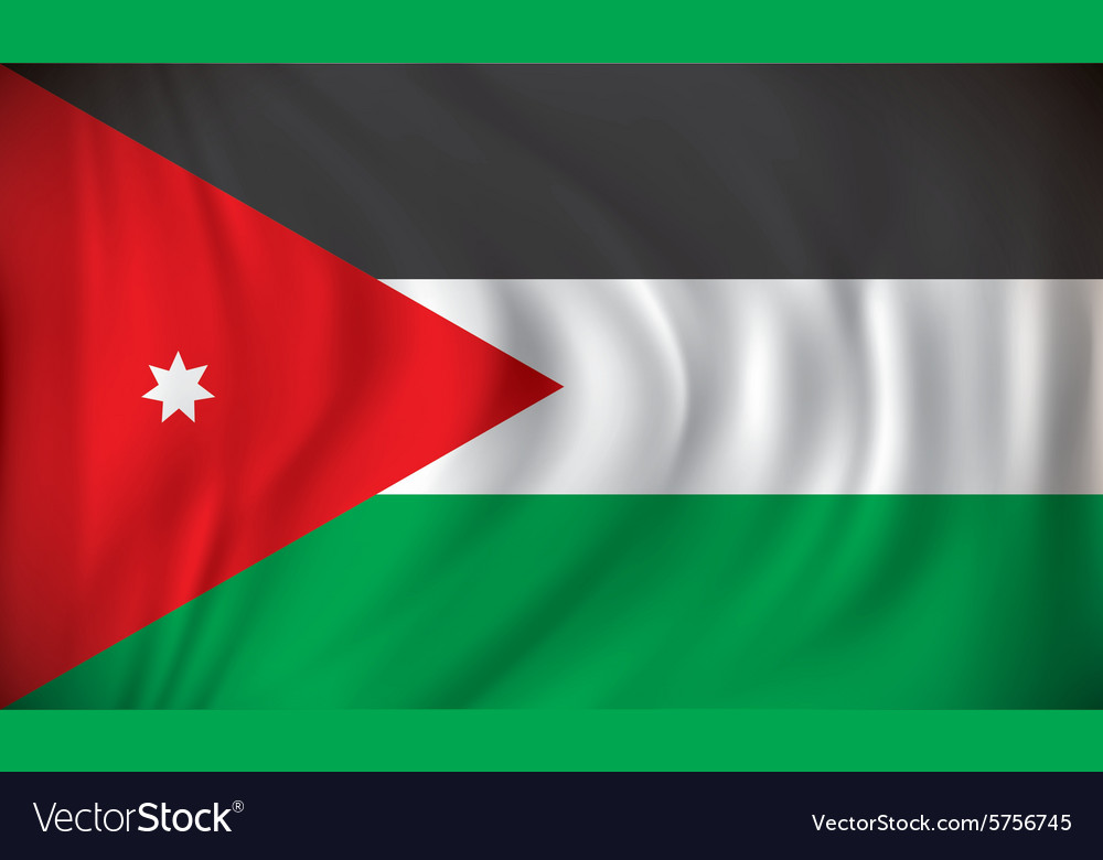 flag of jordan royalty free vector image vectorstock