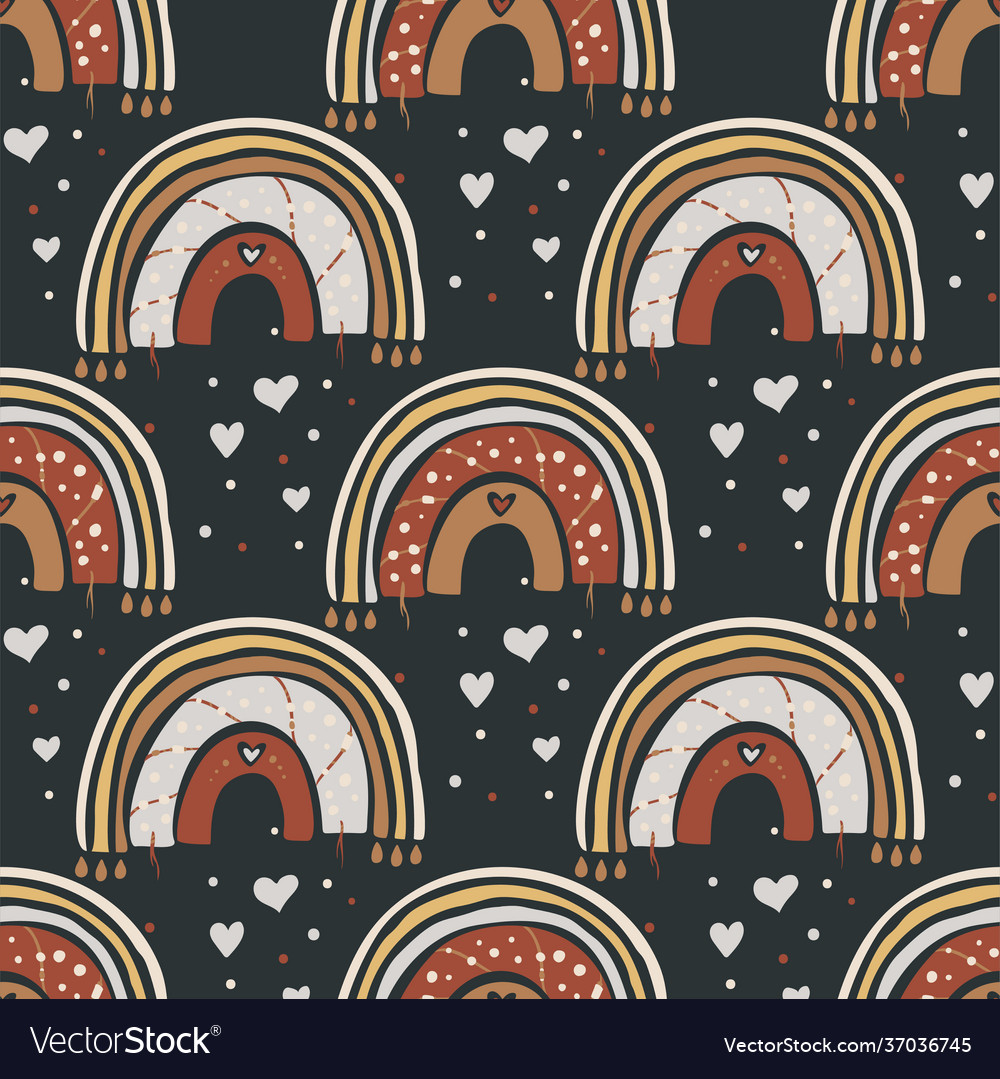 Seamless Files Seamless Design Baby toys seamless pattern Boho rainbow paper Bohemian animals Vector Files Bohemian Digital Paper