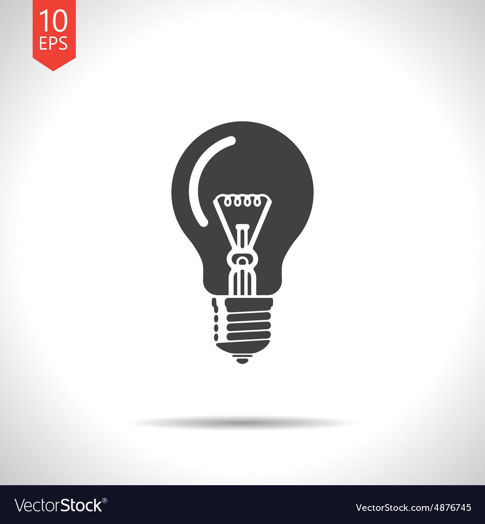 Lightbulb blue icon eps10