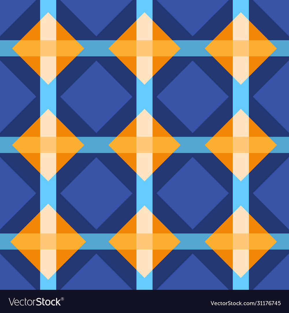 Multicolored rhombuses seamless pattern in retro vector image Multicolored rhombuses seamless pattern in retro