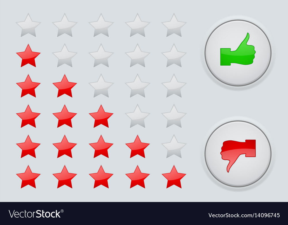 Rating stars interface element