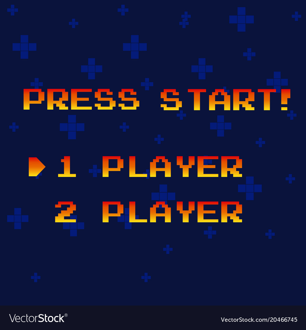 Retro Pixelated Game Start
