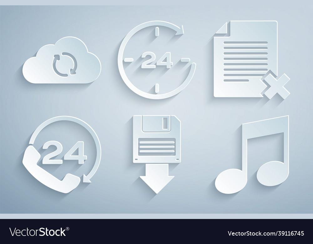 Legen Sie Diskette Backup löschen Dateidokument Vector Image Legen Sie Diskette Backup löschen Dateidokument