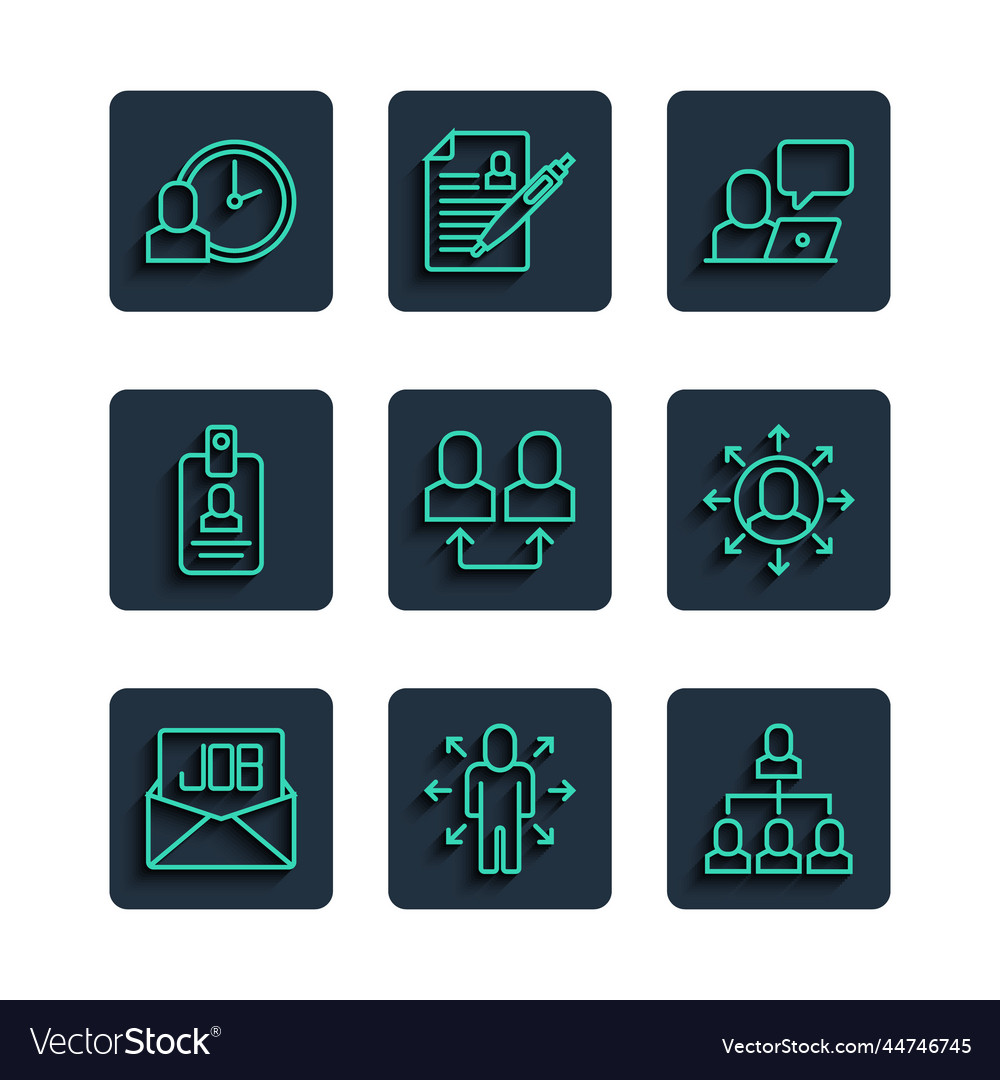 Set line search job multitasking manager working vector image Set line search job multitasking manager working