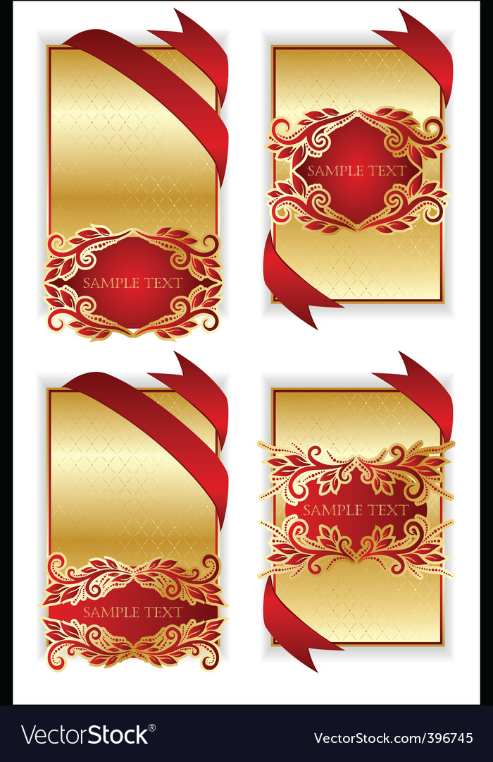 Set of abstract banner