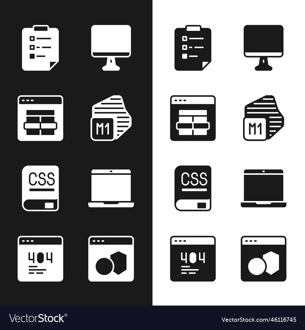 Set processor mysql code clipboard vector image Set processor mysql code clipboard