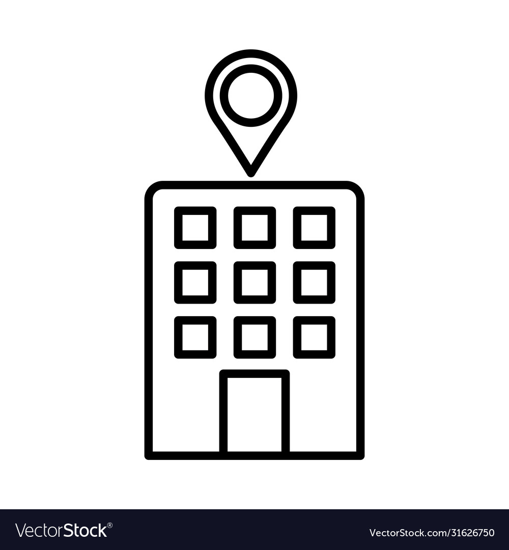 Building with pin pointer location line style