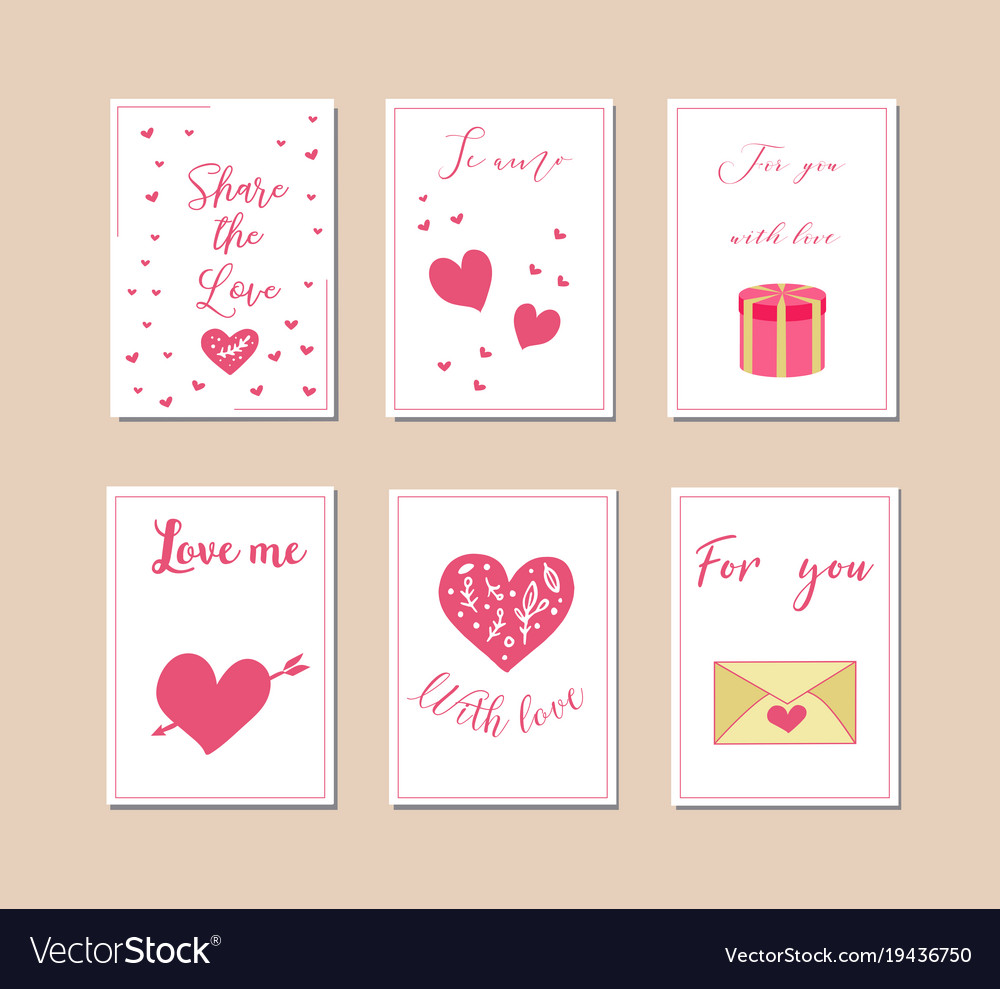 Decorative greeting cards for valentine s day