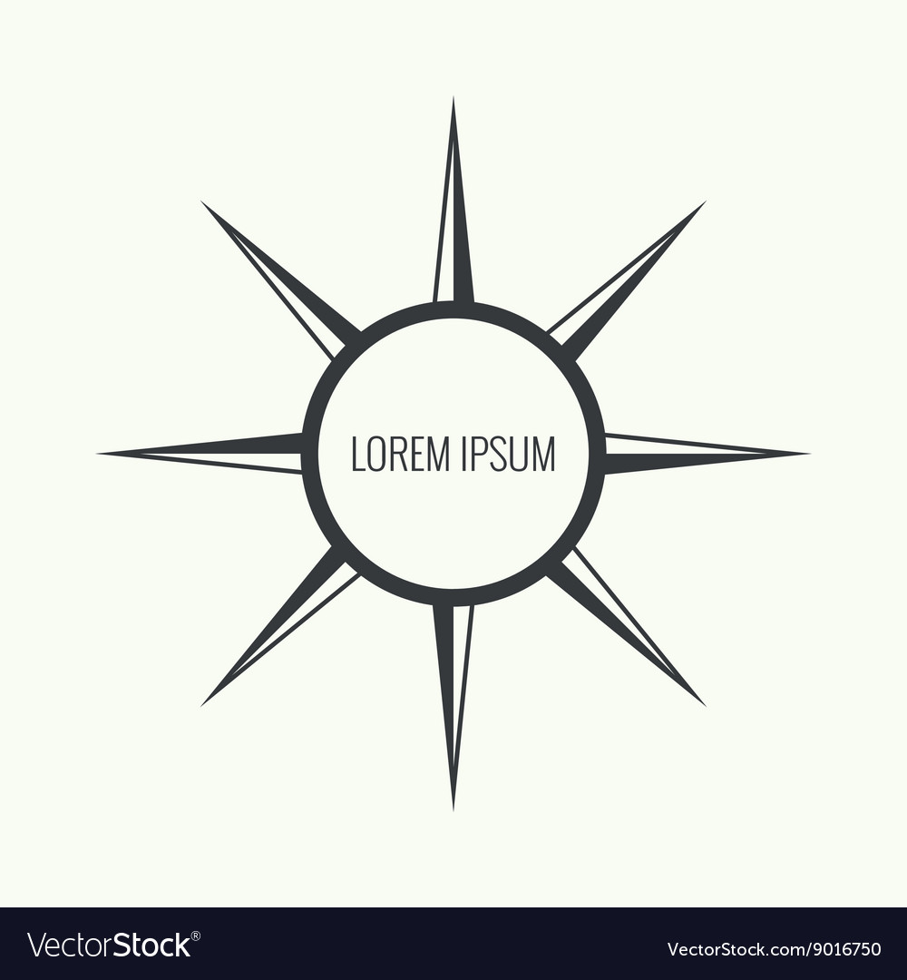 Icon circle with spikes Royalty Free Vector Image