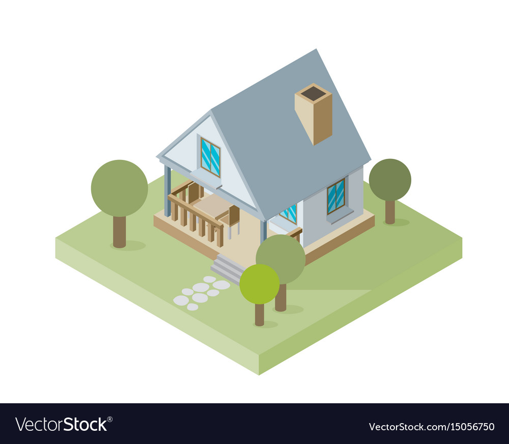 Isoliertes isomatisches kleines Haus Immobilienset