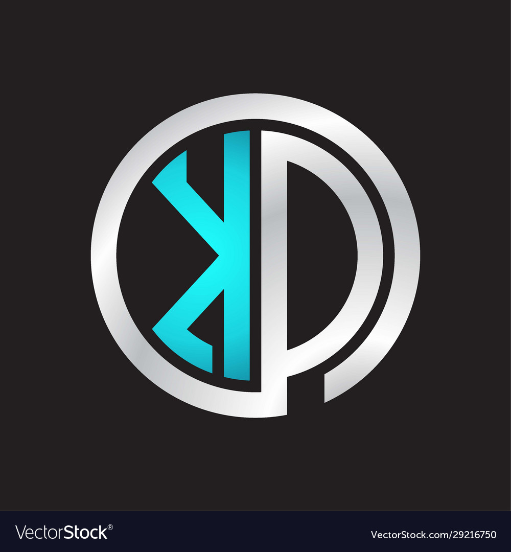 Kd initial logo linked circle monogram vector image Kd initial logo linked circle monogram