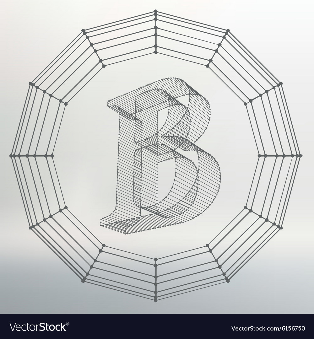 Letter fonts of mesh