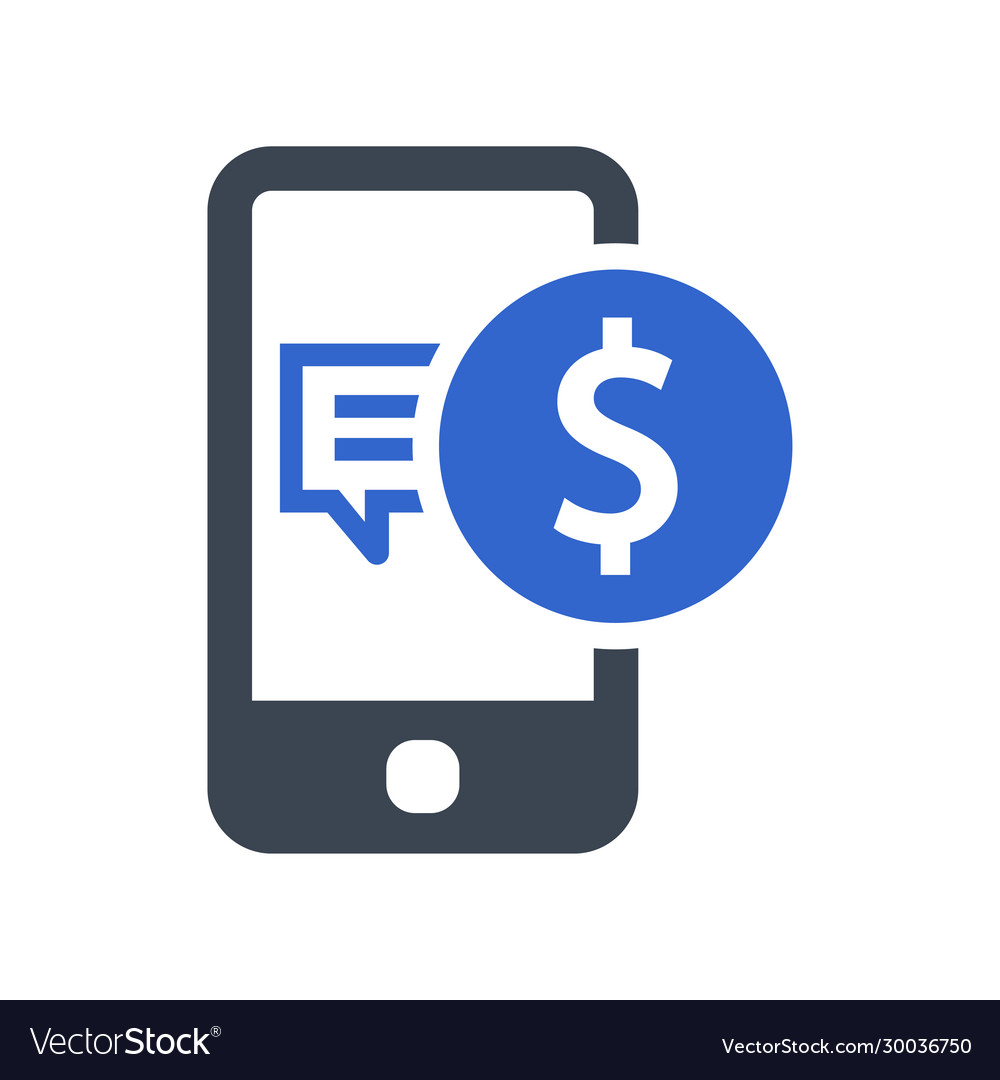 Mobile banking icon Royalty Free Vector Image - VectorStock