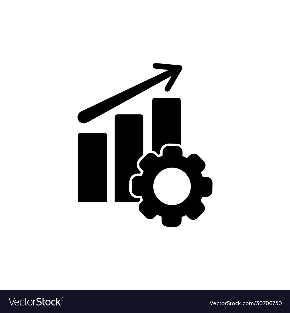 Performance Growth Chart with Arrow & Gear