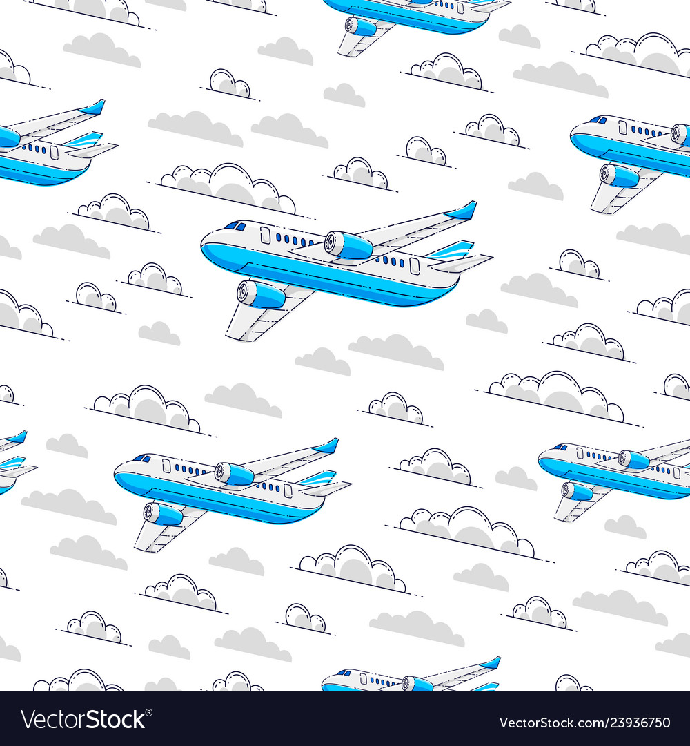 Planes seamless background airlines air travel