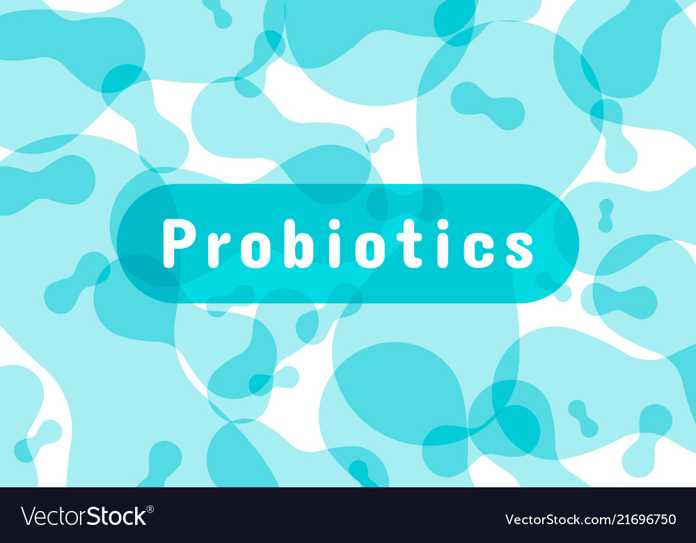 Probiotics bacteria logo Royalty Free Vector Image