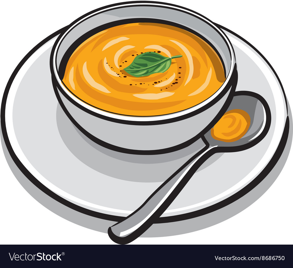 Pumpkin Soup Royalty Free Vector Image VectorStock