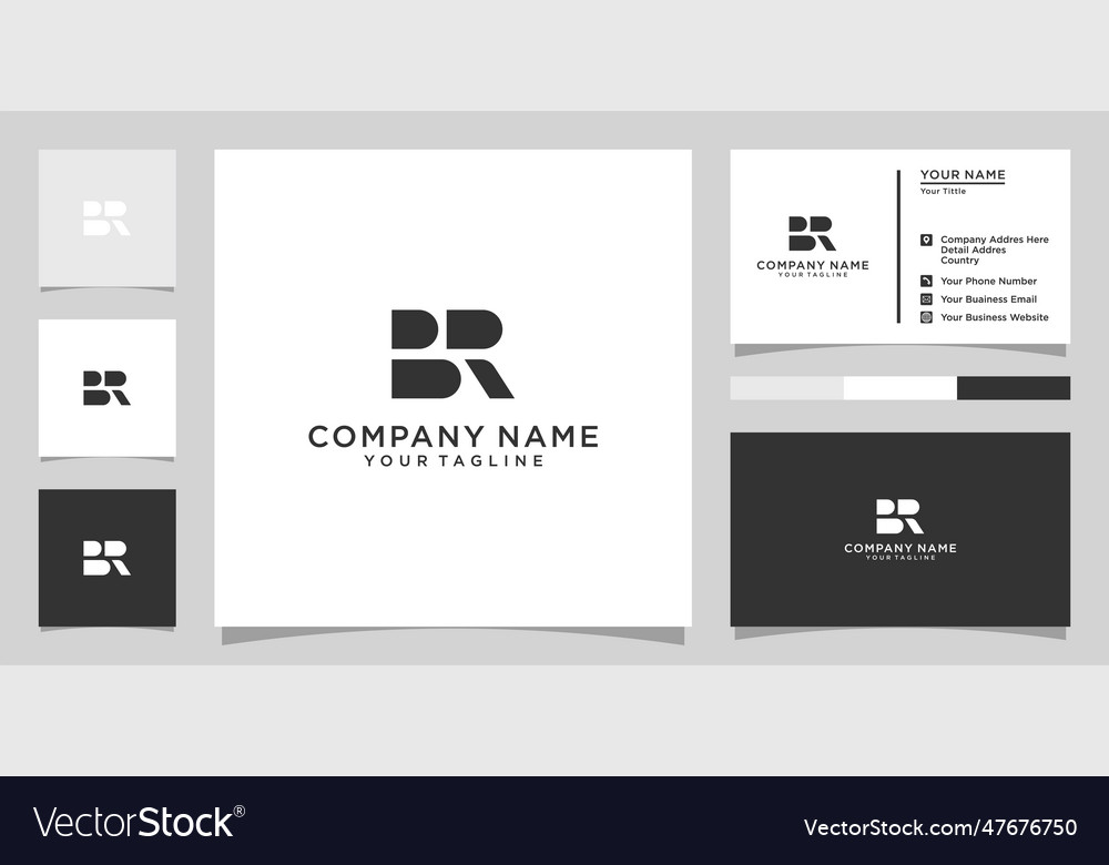 Rb or br initial letter logo design concept