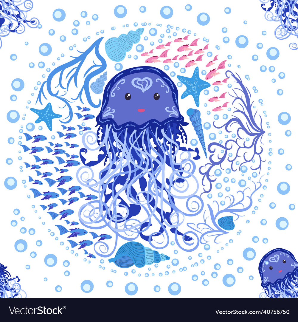 Seamless pattern with detailed transparent