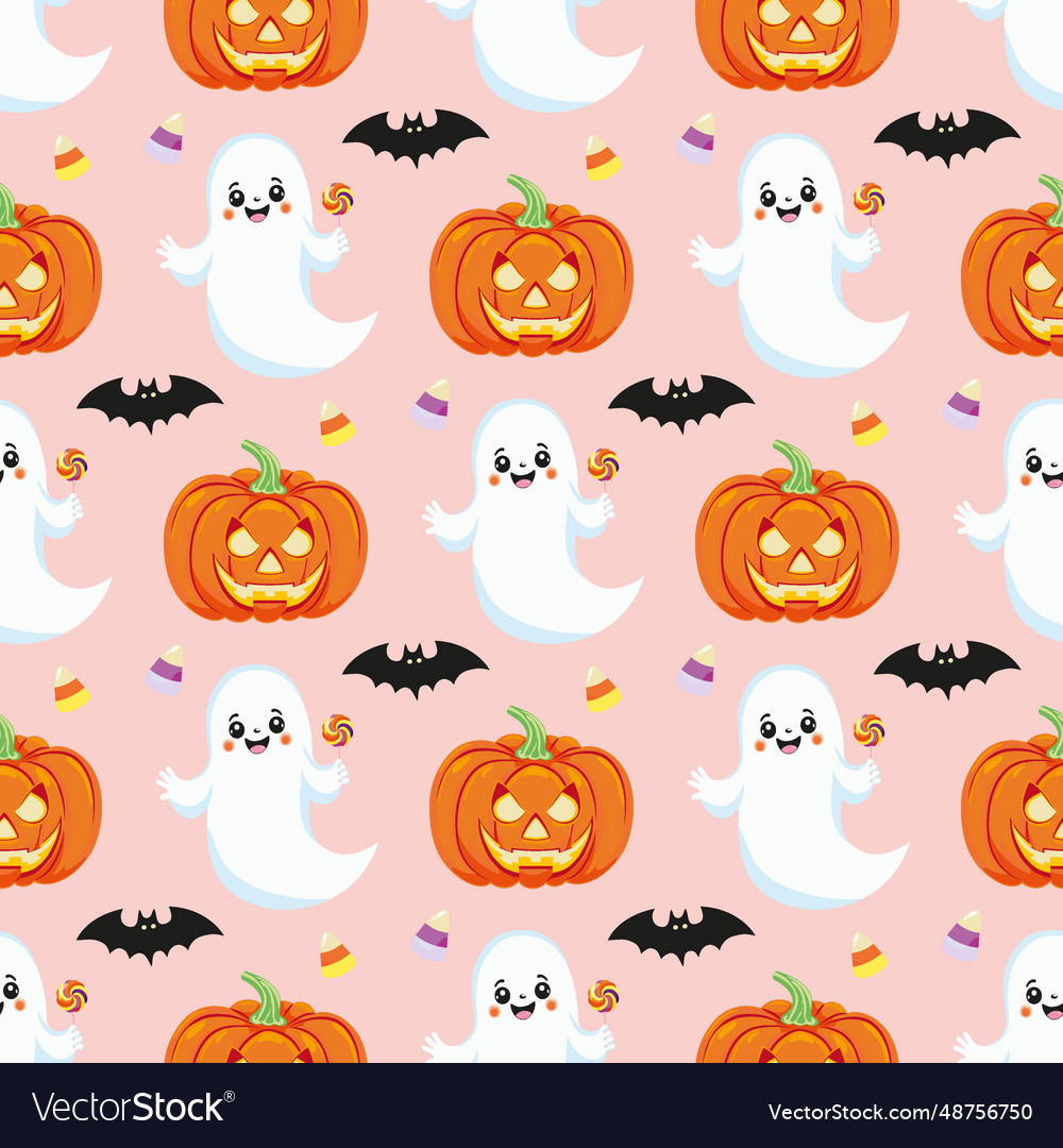Seamless pattern with halloween elements