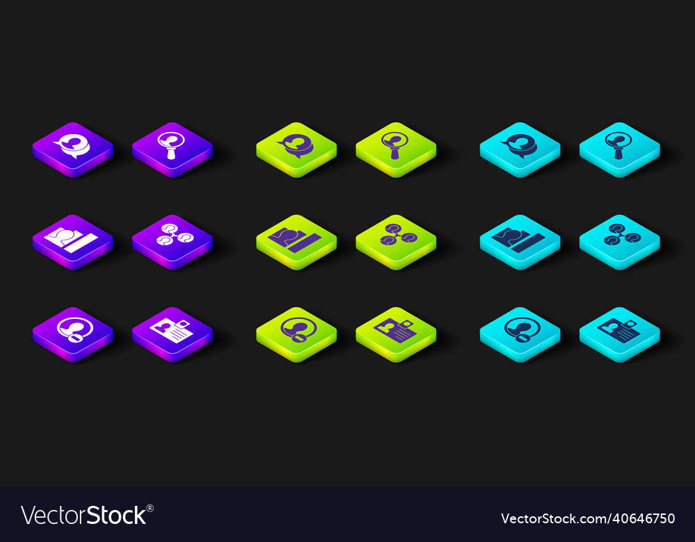 Set create account screen identification badge vector image Set create account screen identification badge